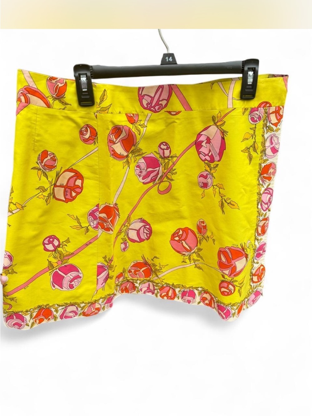 Vintage Emilio pucci Floral Blend skirt Yellow Pink